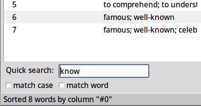 quick filter Xiaolong Dictionary